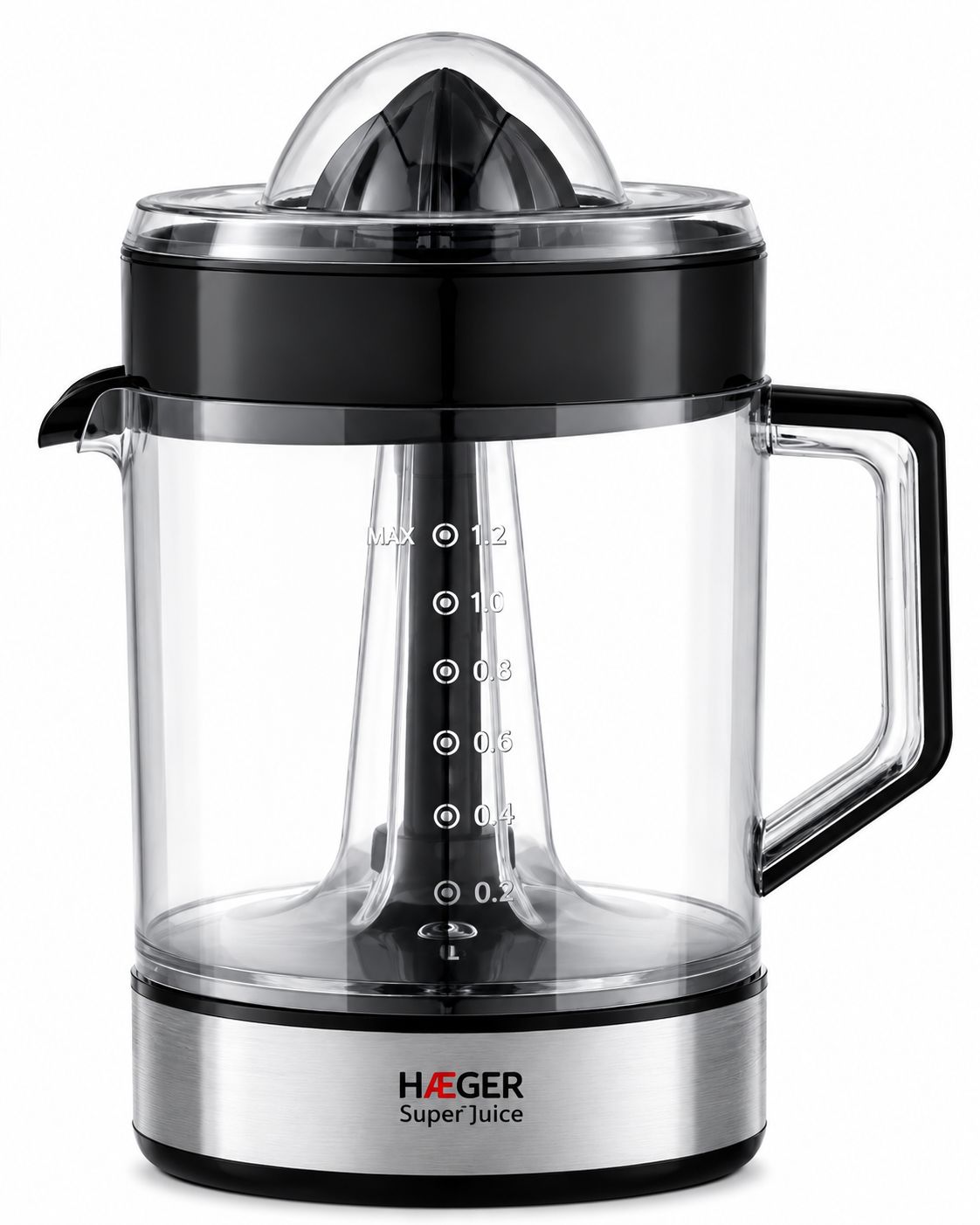 HAEGER Super Juice Electric Citrus Juicer β 40W, 1.2L, Bi-Directional Rotation