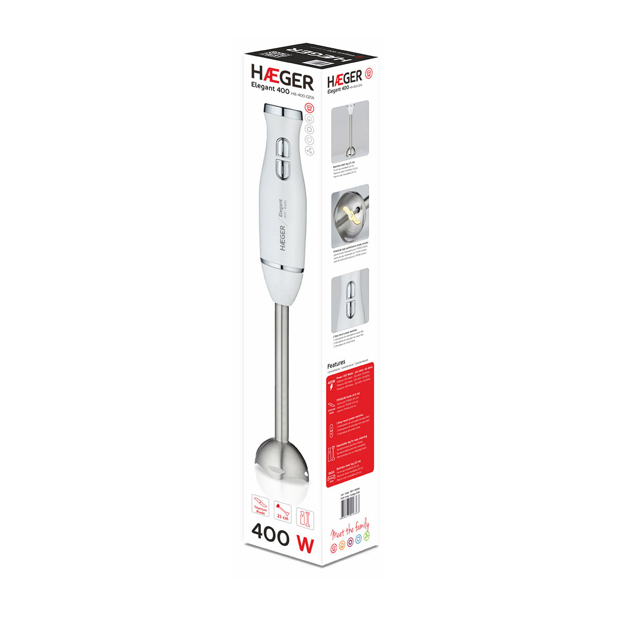 Hand Blender HAEGER ELEGANT β 400W