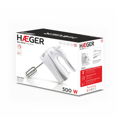 HAEGER Max Mixer packaging box – 500W, 5 speeds + turbo