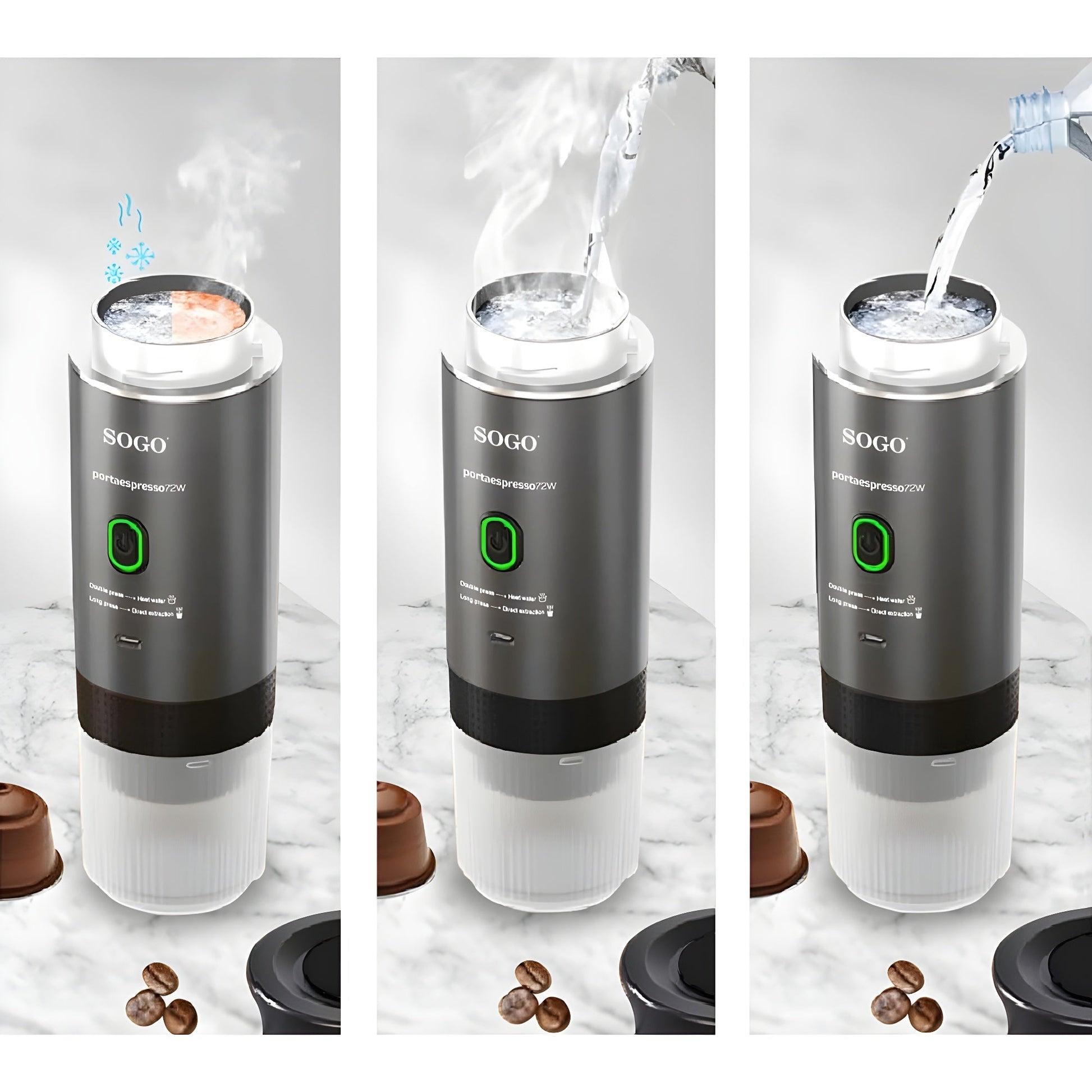 PORTABLE RECHARGEABLE COFFEE MAKER