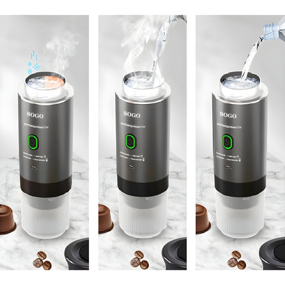 PORTABLE RECHARGEABLE COFFEE MAKER