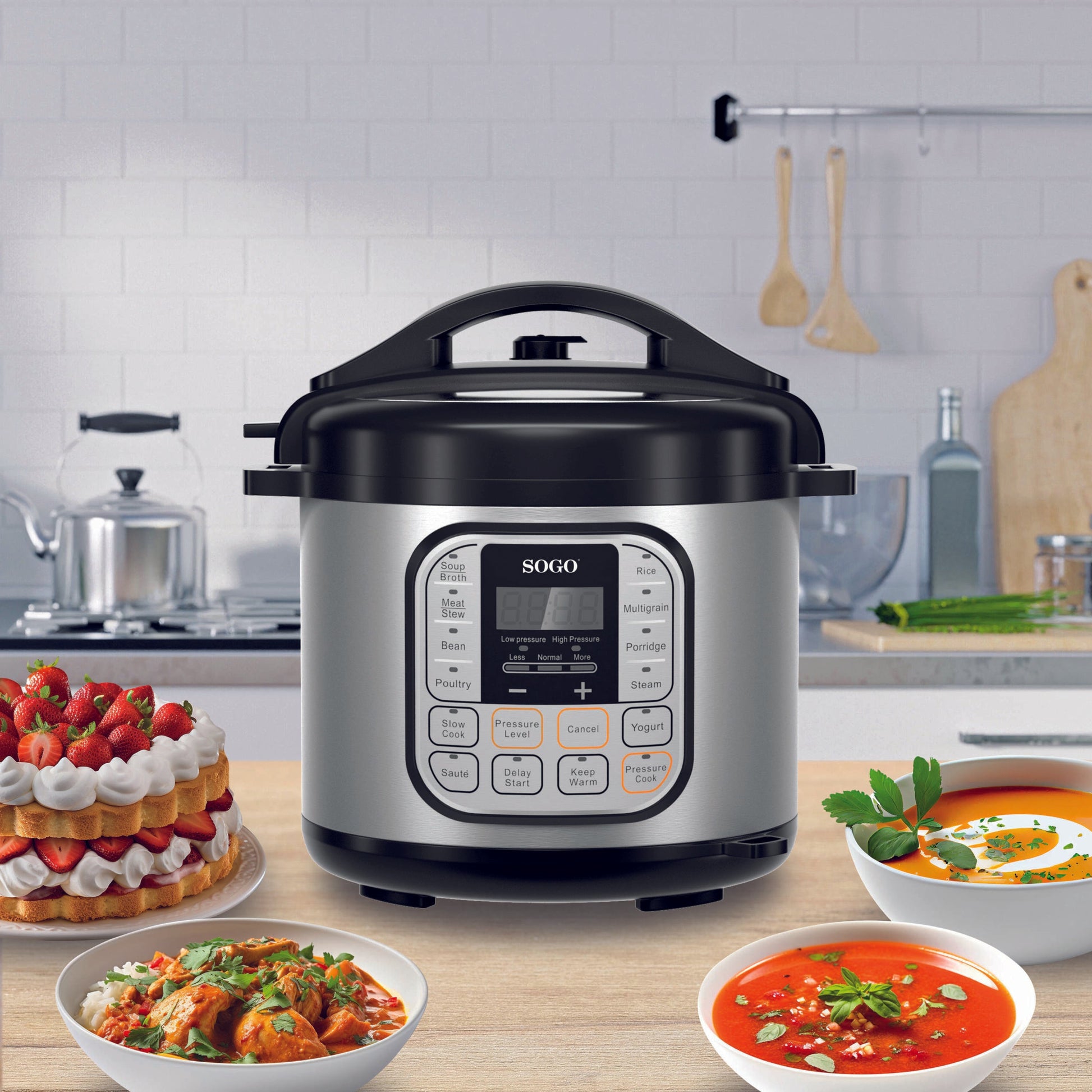 MULTIFUNCTION BASIC PRESSURE COOKER 6L1000W