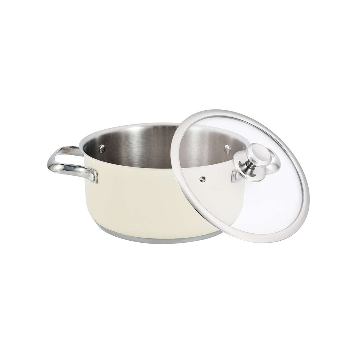 Stainless Steel Pot HAEGER Pastel Pot 24H – Diameter 24 cm, Stainless Steel
