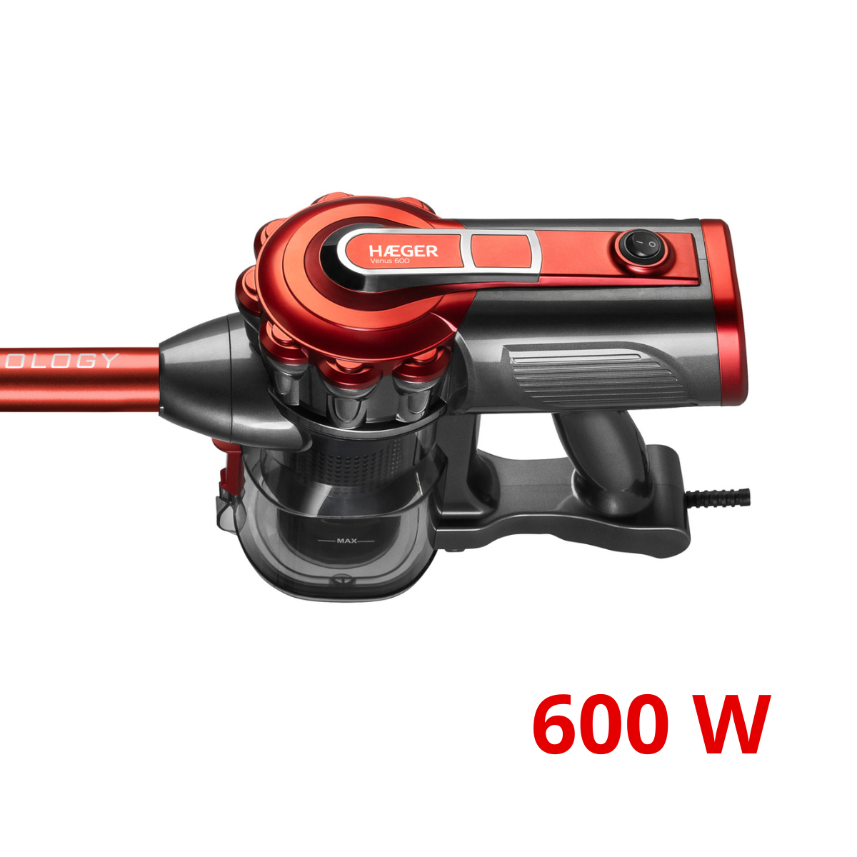 HAEGER Venus 600 Upright Vacuum Cleaner VC-600.048A - 600W motor detail