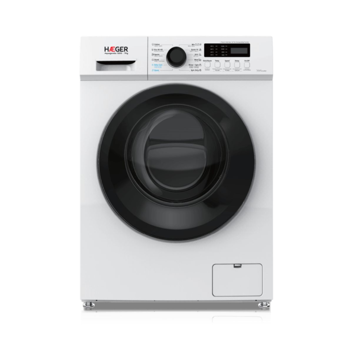 HAEGER Aquagentle Washing Machine 7kg | 1200 RPM | Gentle Wash | Energy Efficient | Quiet