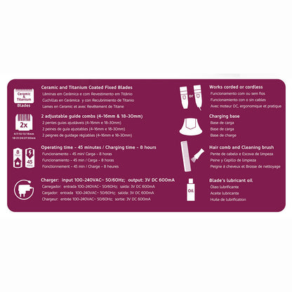 Cordless Hair Clipper HAEGER PRECISION II – Wet & Dry