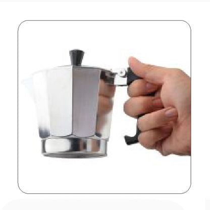 Moka Coffee Maker HAEGER MOKA POT 6 – Aluminum, 6 cups