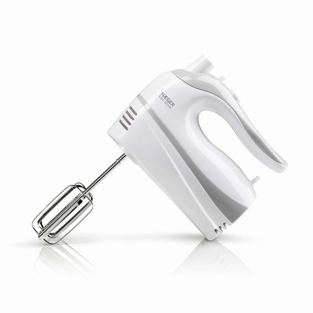 HAEGER Max Mixer 500W hand mixer – white with stainless steel whisks