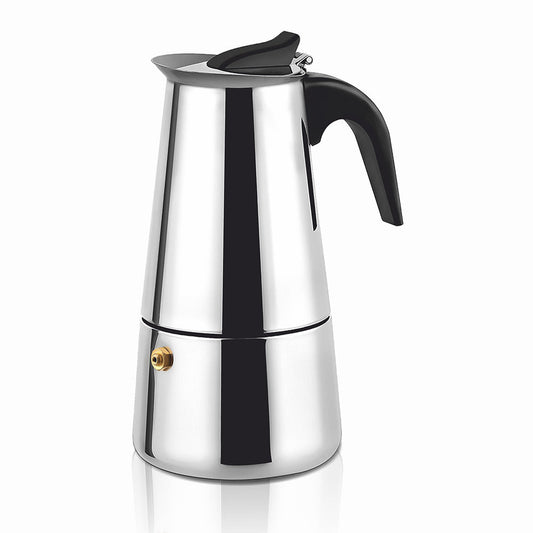 Moka Coffee Maker HAEGER SS MOKA POT 10 – Stainles Steel, 10 cups